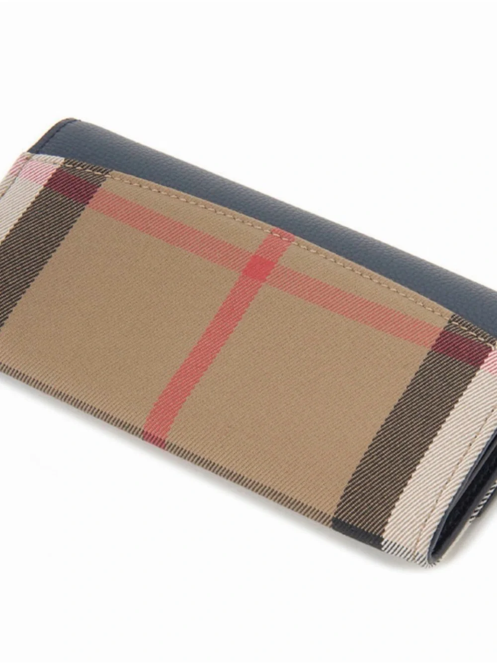 Burberry Navy Leather & Vintage Continental Wallet